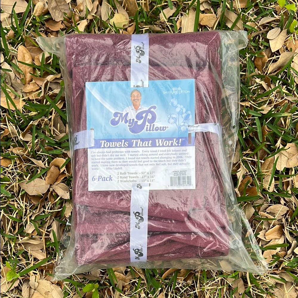 NWT My Pillow 6-Pack Towel Set